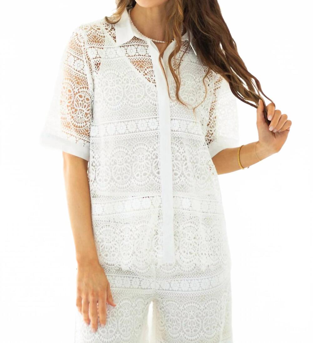 NEW ALL IN THE DETAIL katie blouse in white